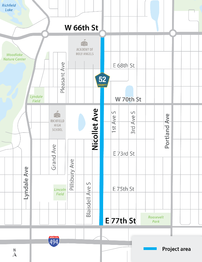 Image of Nicollet Avenue project area