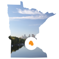 Mississippi River in the shape of the state of Minnesota