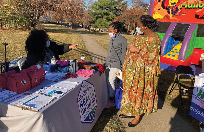 health on the go outdoor table event